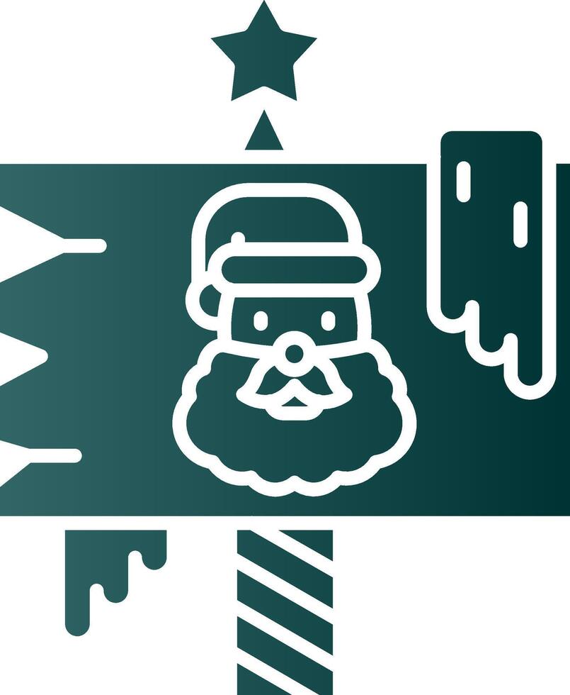 North pole Glyph Gradient Green Icon vector