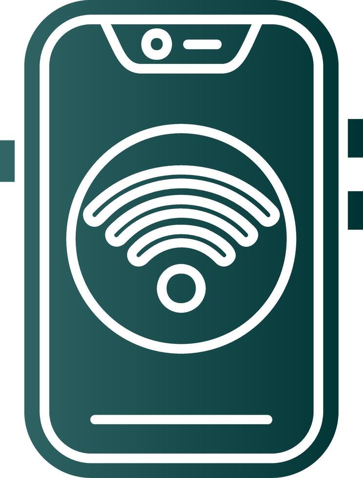 Wifi Glyph Gradient Green Icon vector