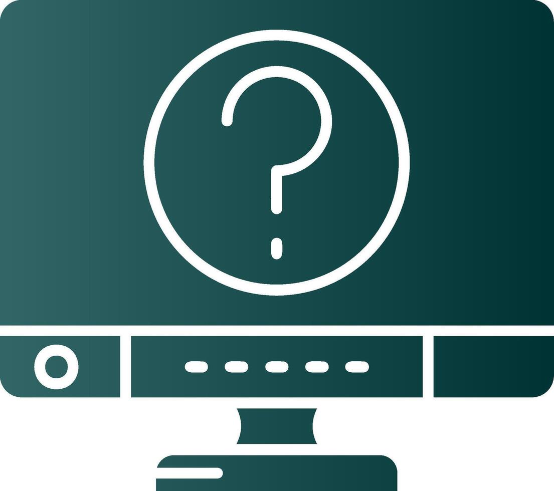 Question Glyph Gradient Green Icon vector