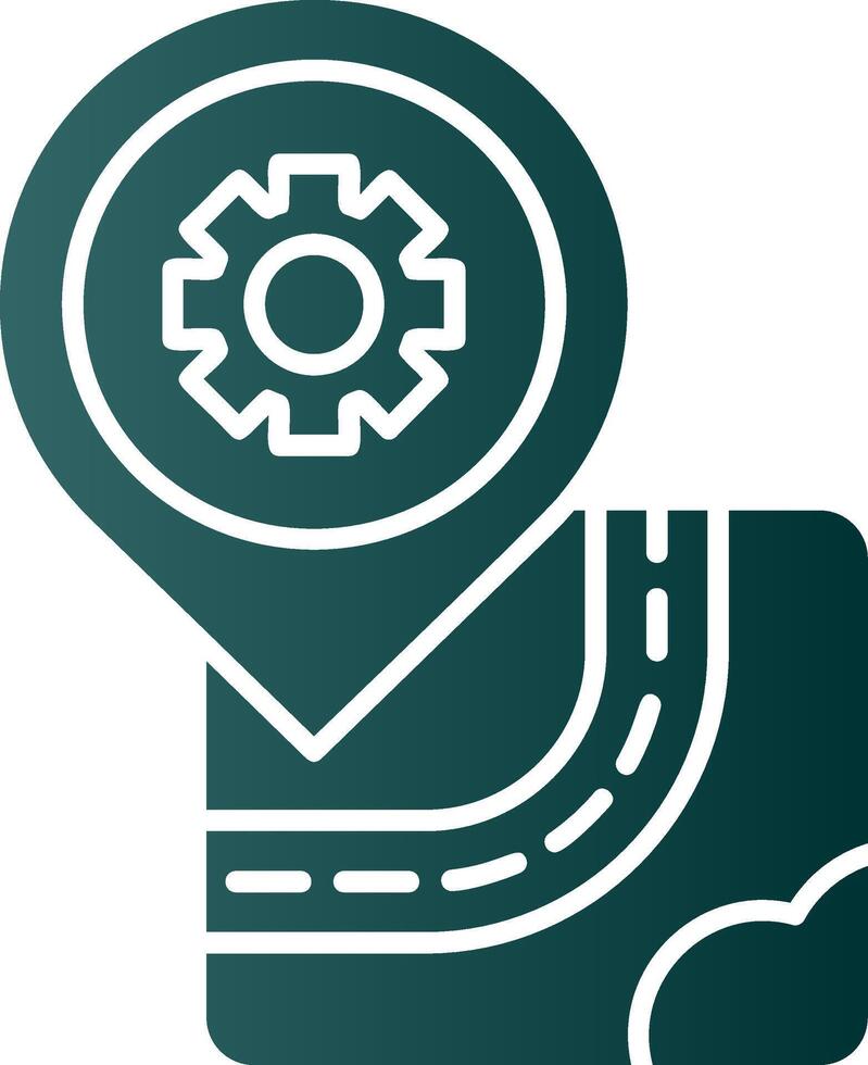 Setting Glyph Gradient Green Icon vector