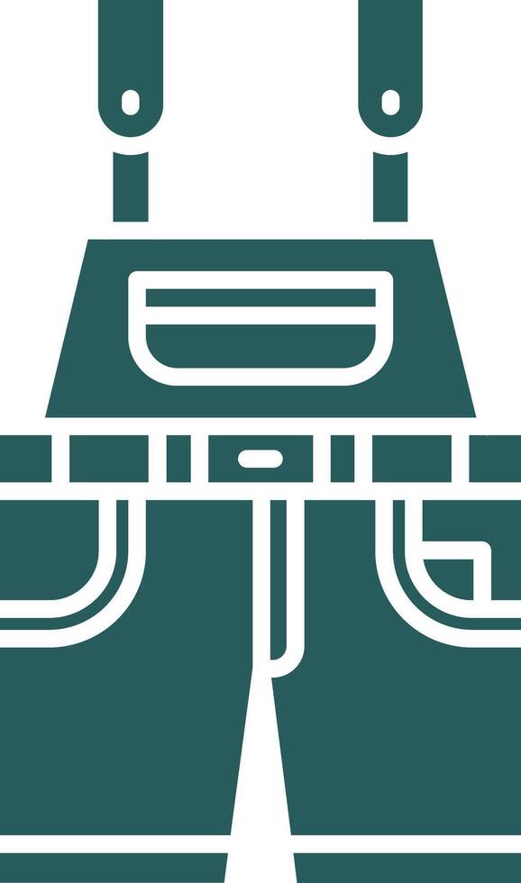 Overalls Glyph Gradient Green Icon vector