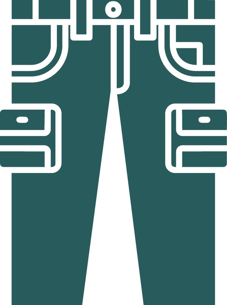 Cargo pants Glyph Gradient Green Icon vector