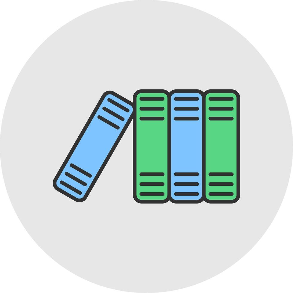 Files Line Filled Light Circle Icon vector