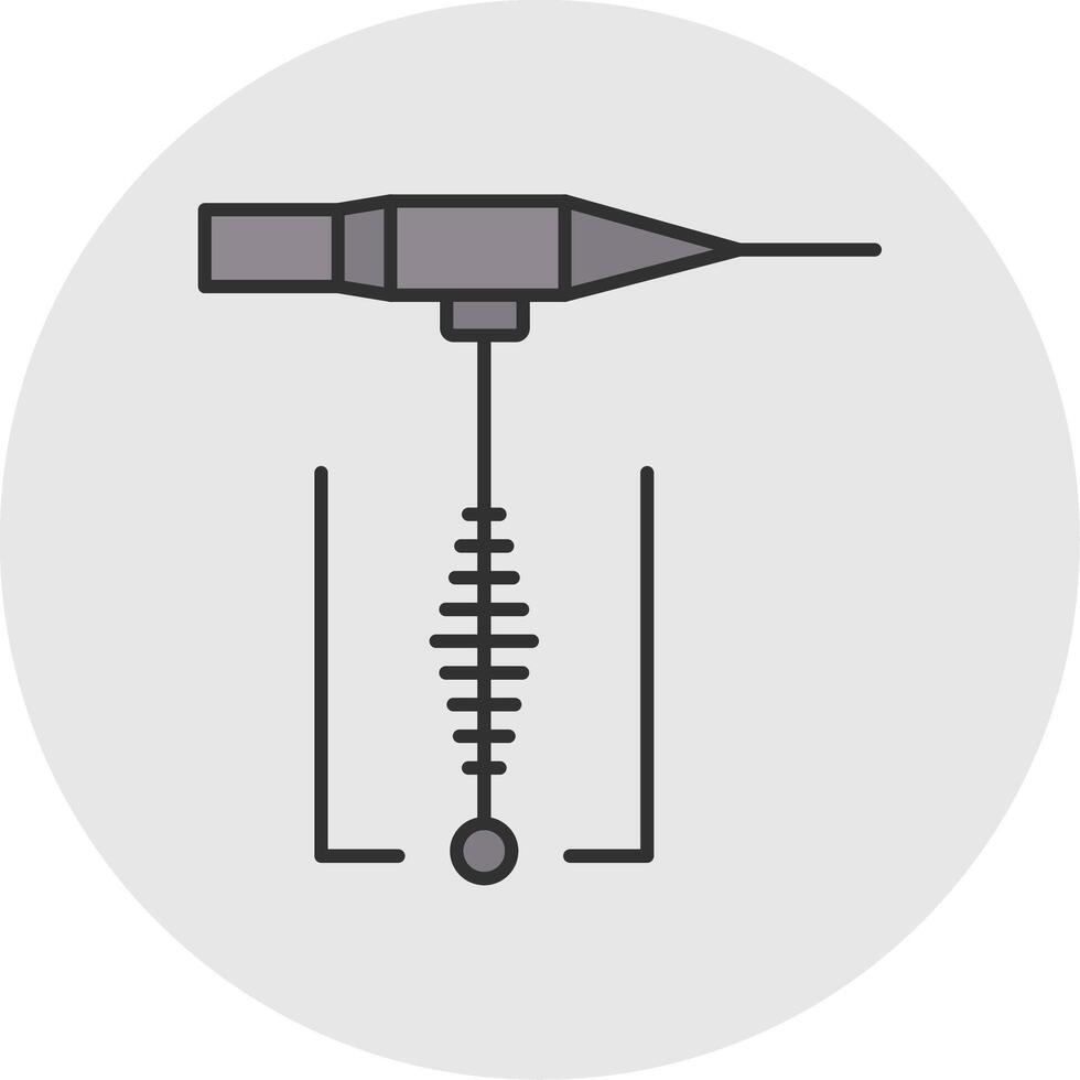 Welding Line Filled Light Circle Icon vector