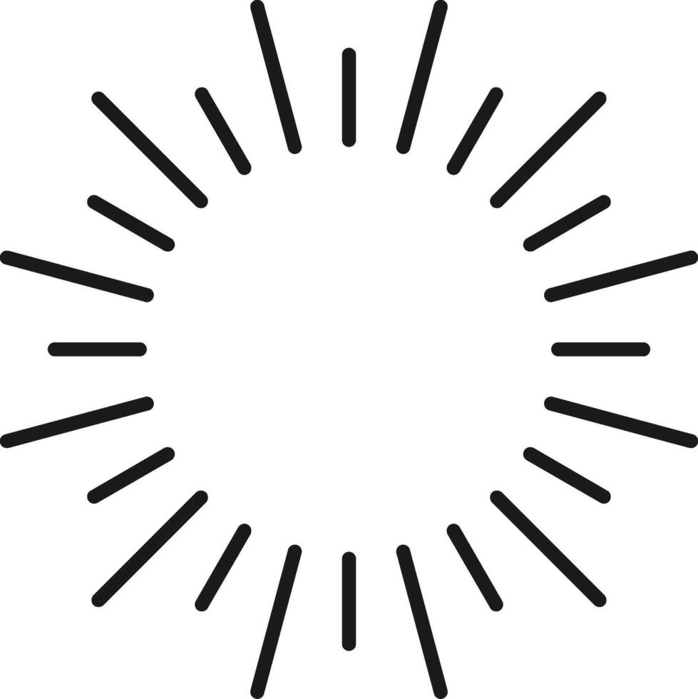 Fireworks Line Filled Light Circle Icon vector