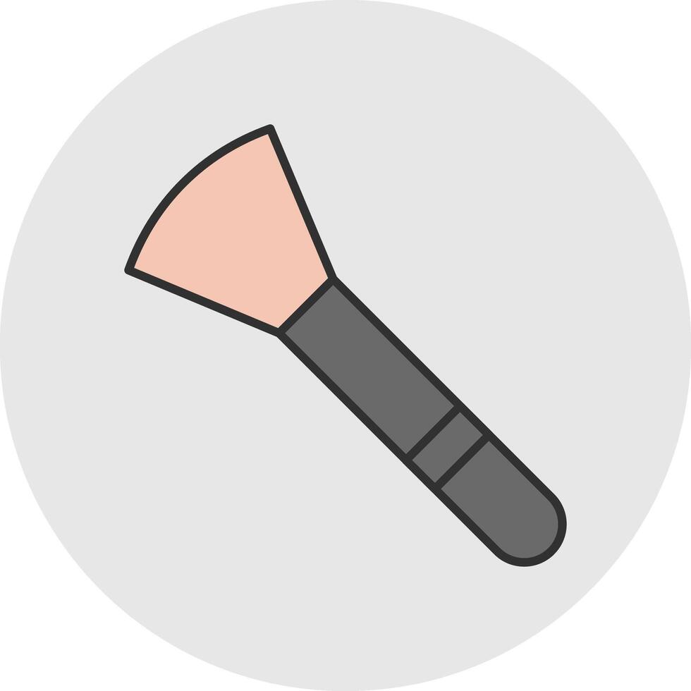 Makeup Brushes Line Filled Light Circle Icon vector