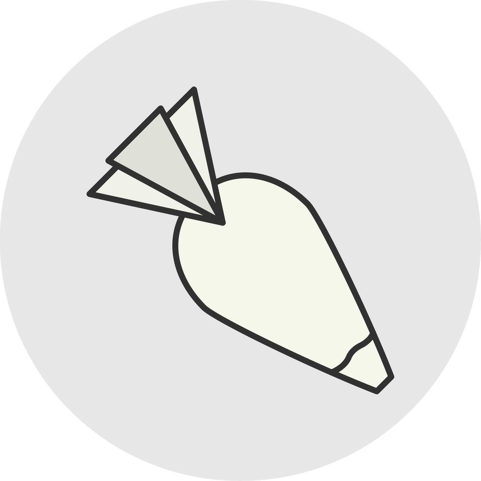 Pastelería bolso línea lleno ligero circulo icono vector