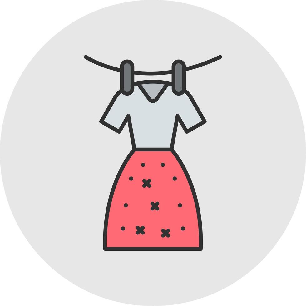 Pattern cloth Line Filled Light Circle Icon vector