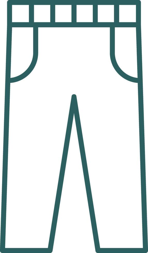 Trousers Line Gradient Icon vector