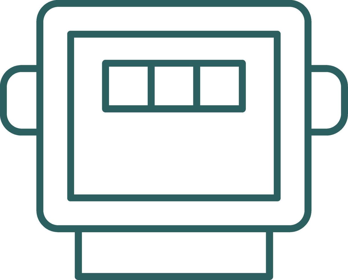 Electric Meter Line Gradient Icon vector