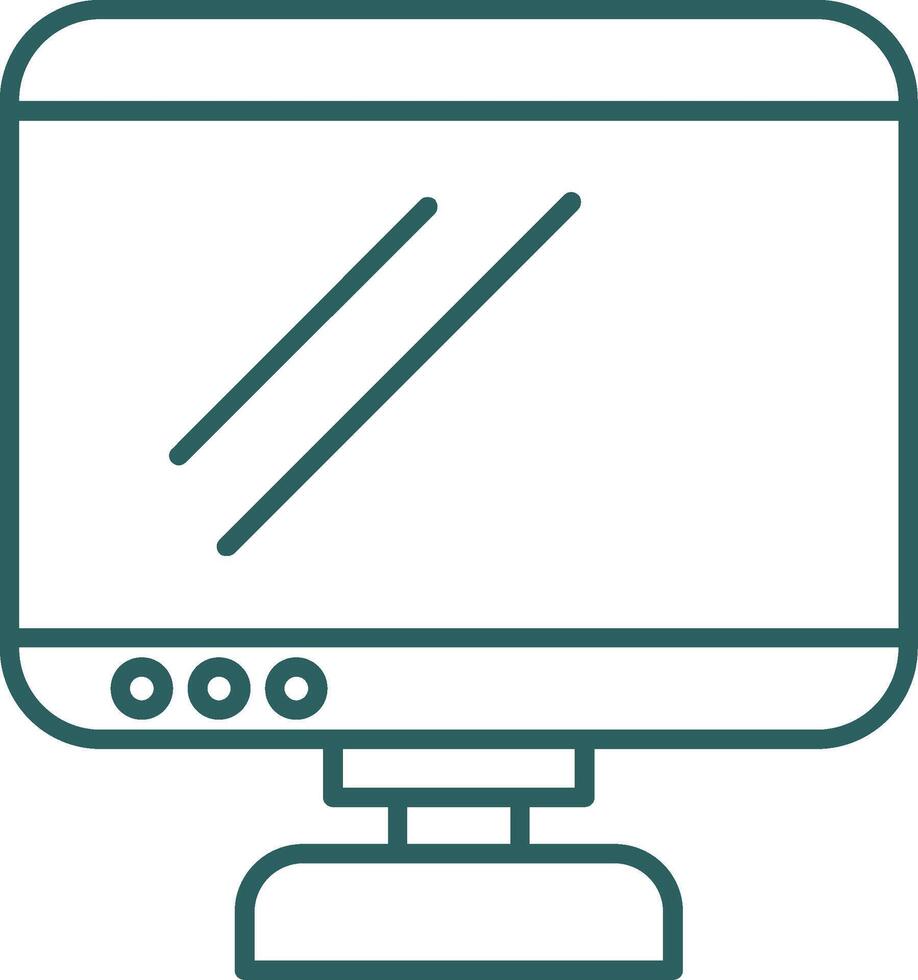 Monitor Line Gradient Icon vector