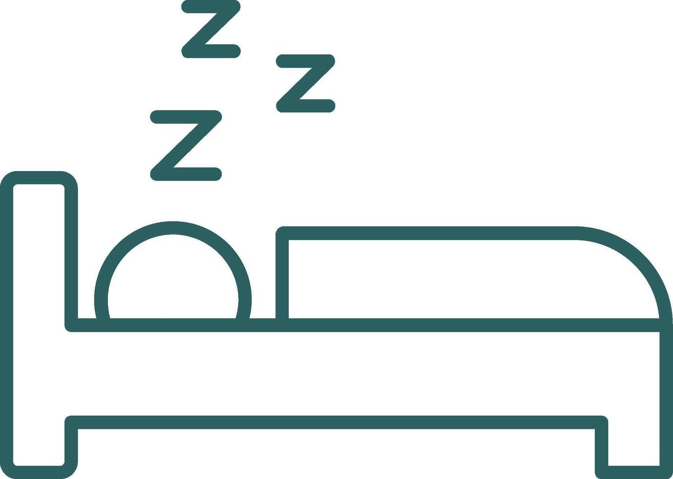 icono de gradiente de línea de sueño vector