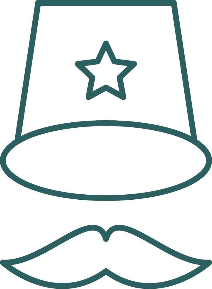 Top Hat Line Gradient Icon vector