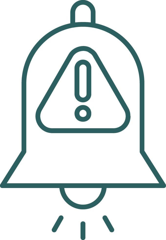 Interruption Line Gradient Icon vector