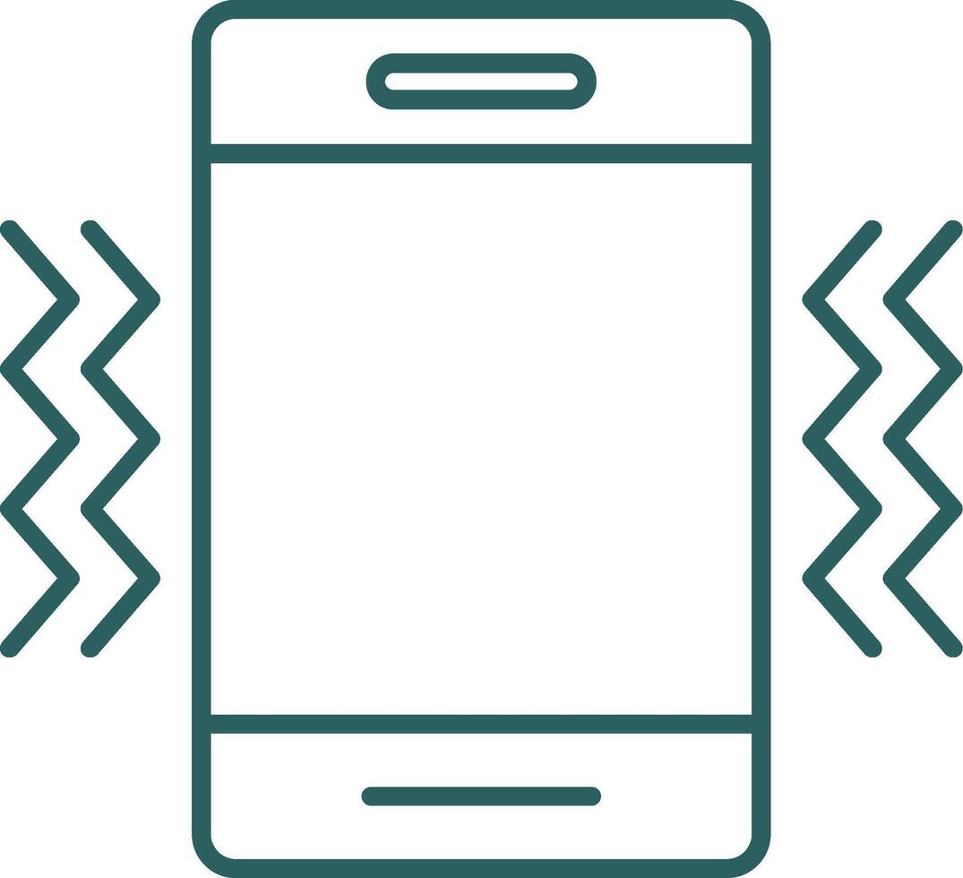 Vibration Line Gradient Icon vector