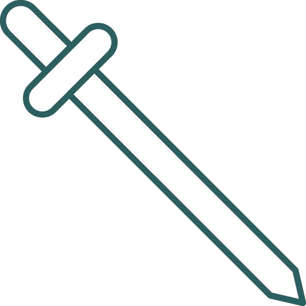 Saber Line Gradient Icon vector