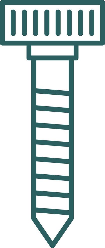 Screw Line Gradient Icon vector