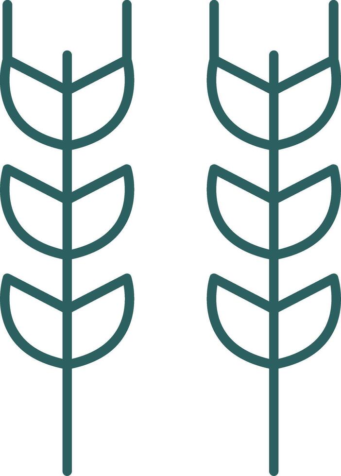 Wheat Line Gradient Icon vector