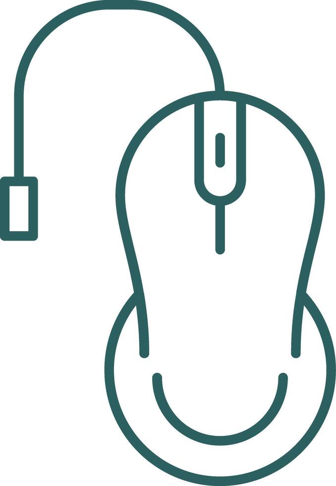 Mouse Line Gradient Icon vector