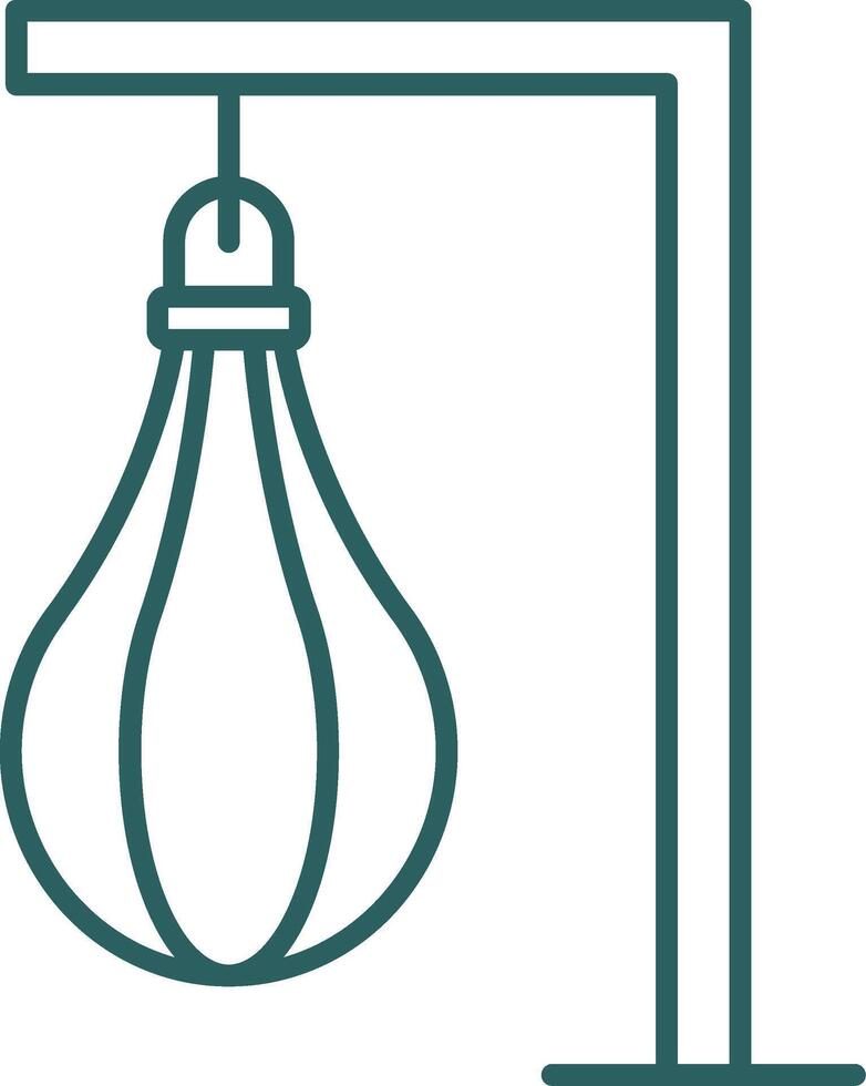 Punching Ball Line Gradient Icon vector
