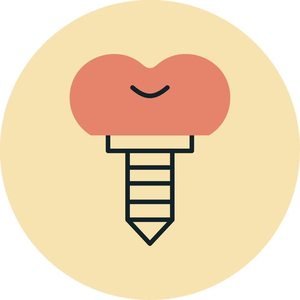 Dental Implant Vector Icon