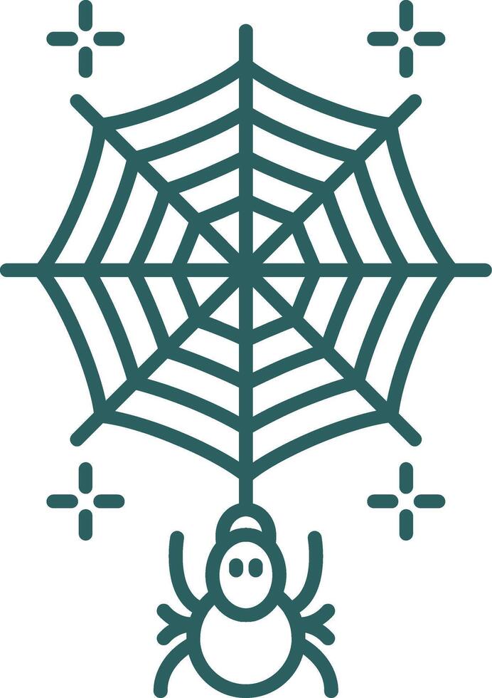 Spiderweb Line Gradient Icon vector