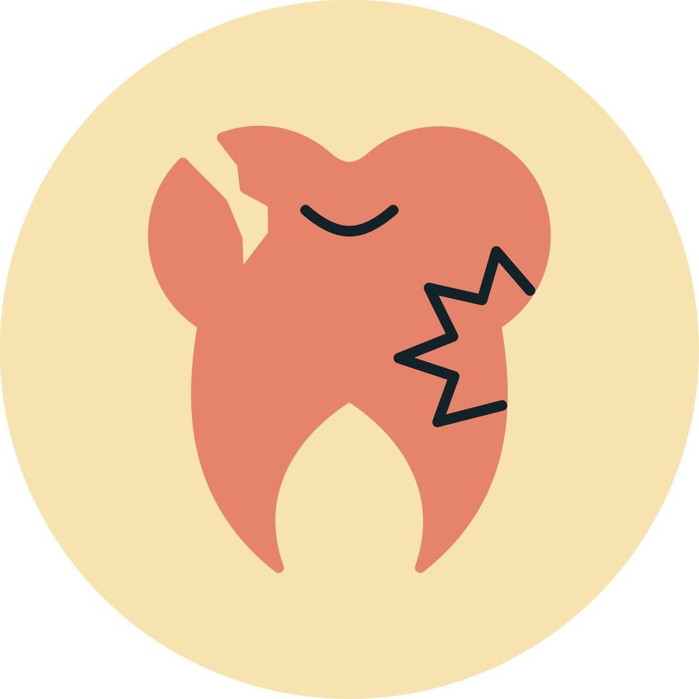Caries Tooth Vector Icon