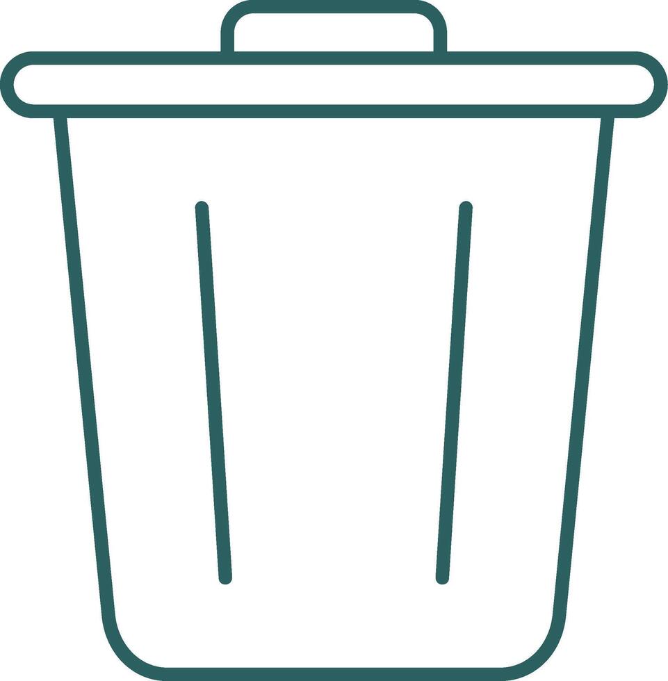 Garbage Line Gradient Icon vector