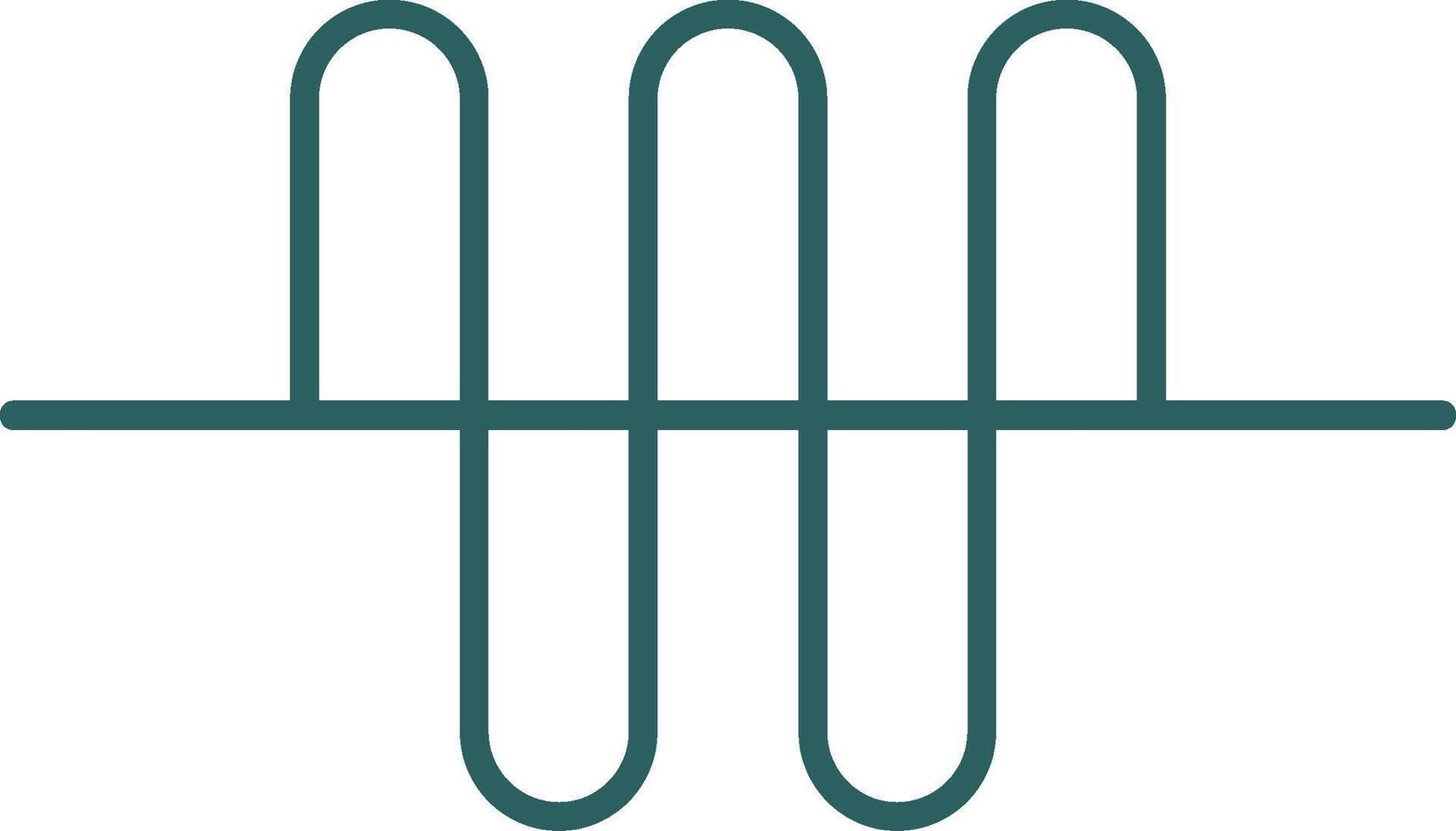 Audio Wave Line Gradient Icon vector