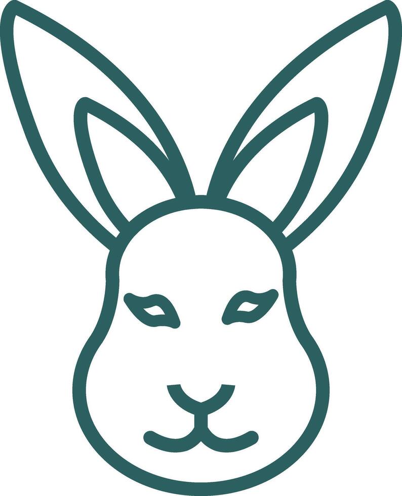 Hare Line Gradient Icon vector