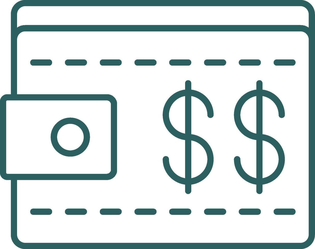 Wallet Line Gradient Icon vector