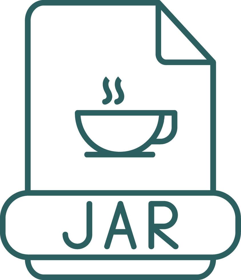 Jar Line Gradient Icon vector