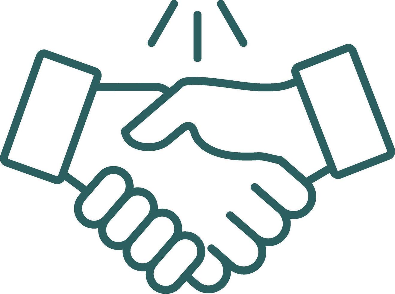 Handshake Line Gradient Icon vector