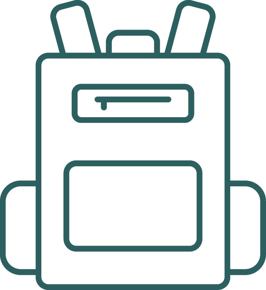 Backpack Line Gradient Icon vector