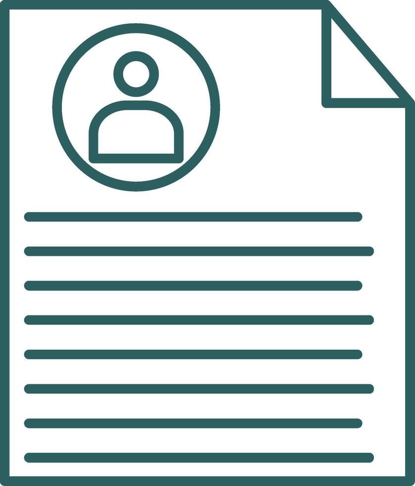 Curriculum Vitae Line Gradient Icon vector