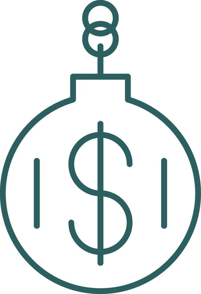 Debt Line Gradient Icon vector