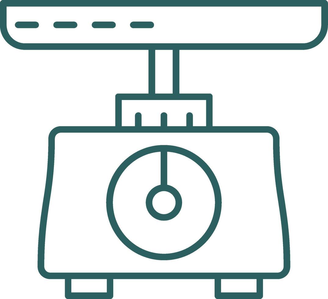 Weighing Scale Line Gradient Icon vector