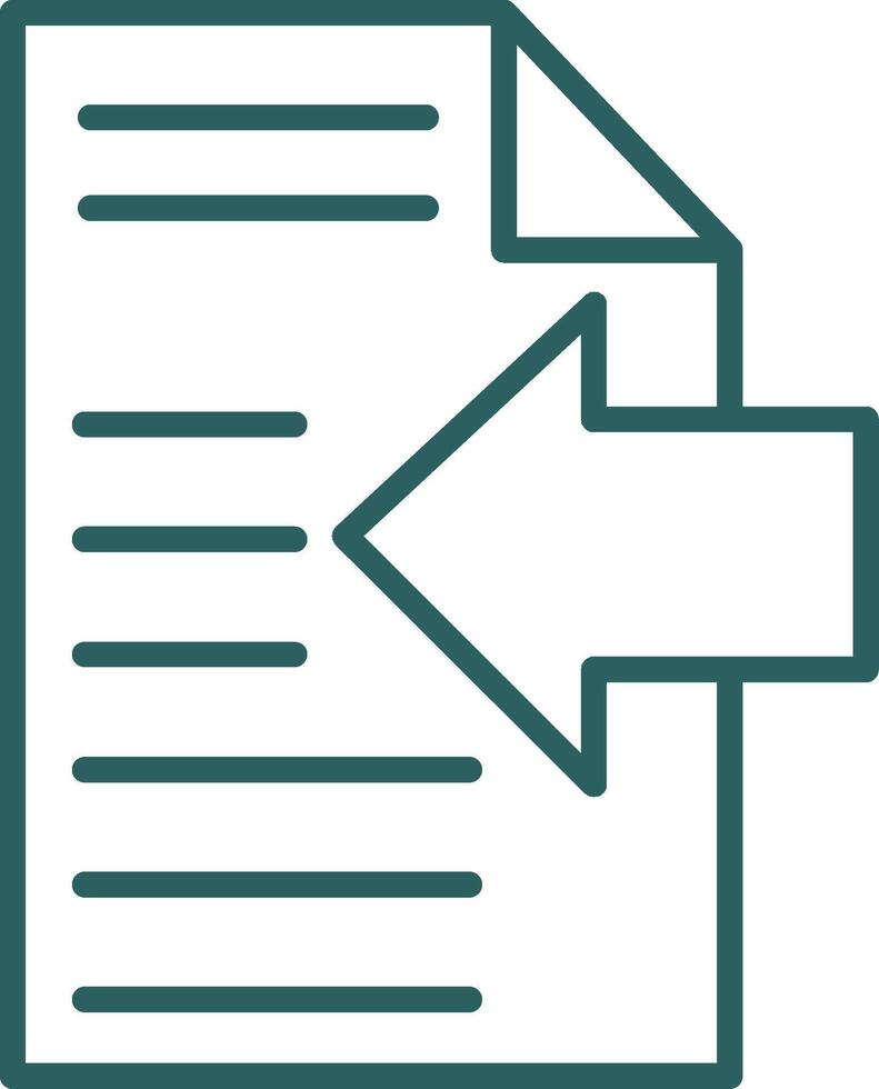 Import Line Gradient Icon vector
