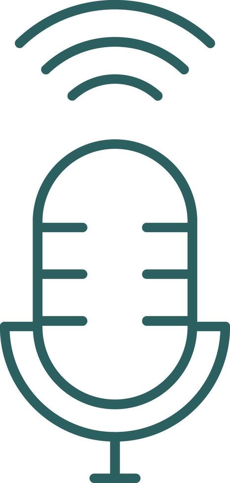 Voice Assistant Line Gradient Icon vector