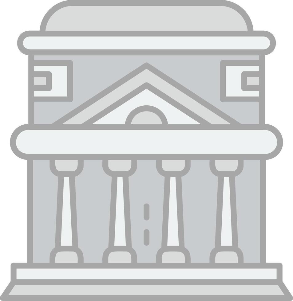 Pantheon Line Filled Light Icon vector