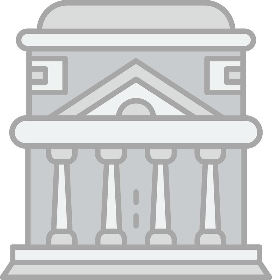 Pantheon Line Filled Light Icon vector