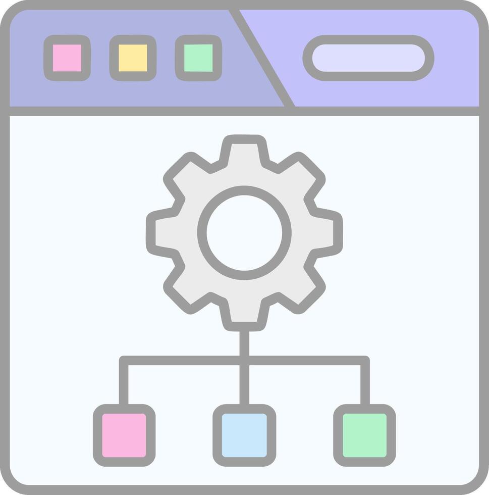 Setting Line Filled Light Icon vector