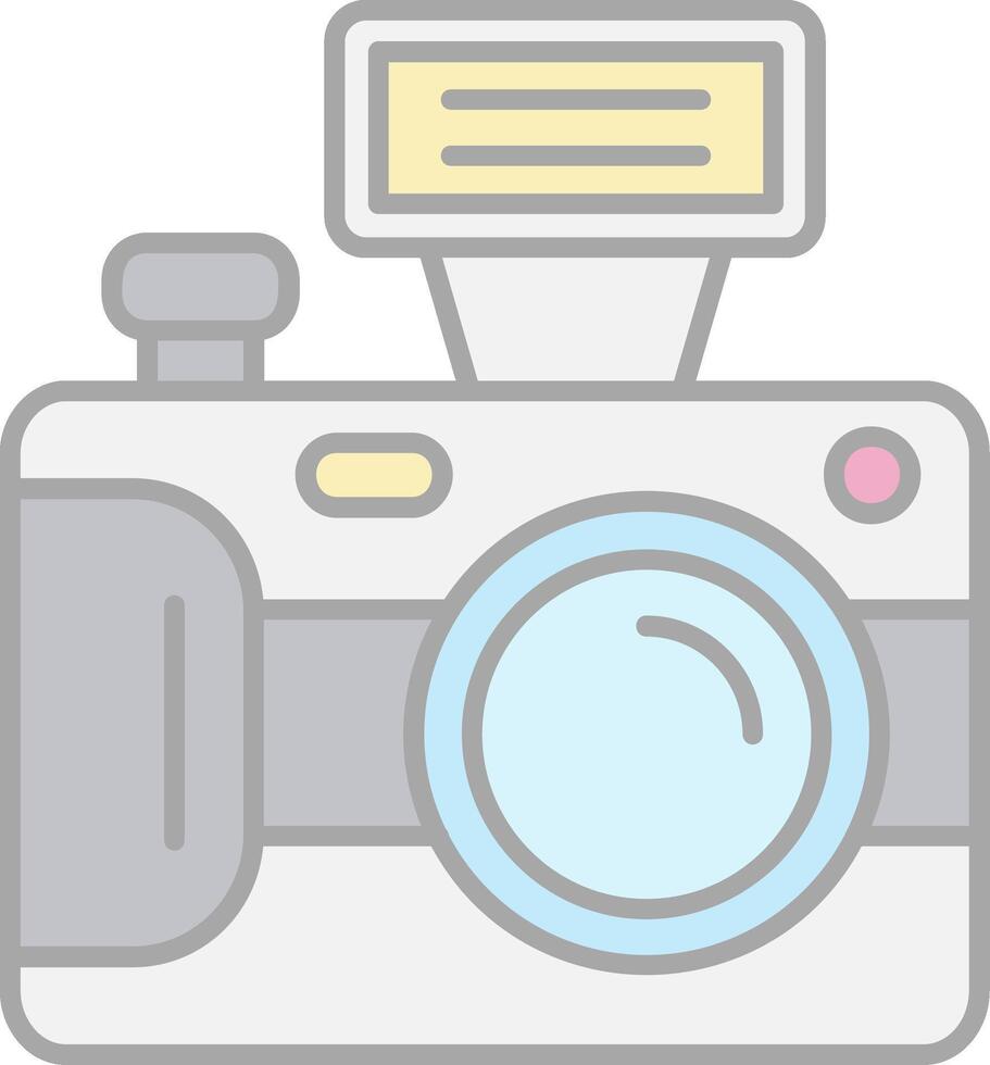 Camera Line Filled Light Icon vector