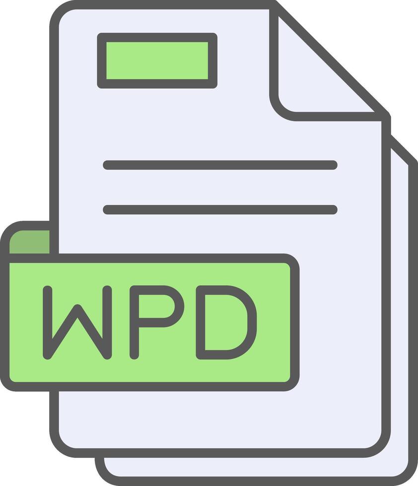 Wpd Line Filled Light Icon vector