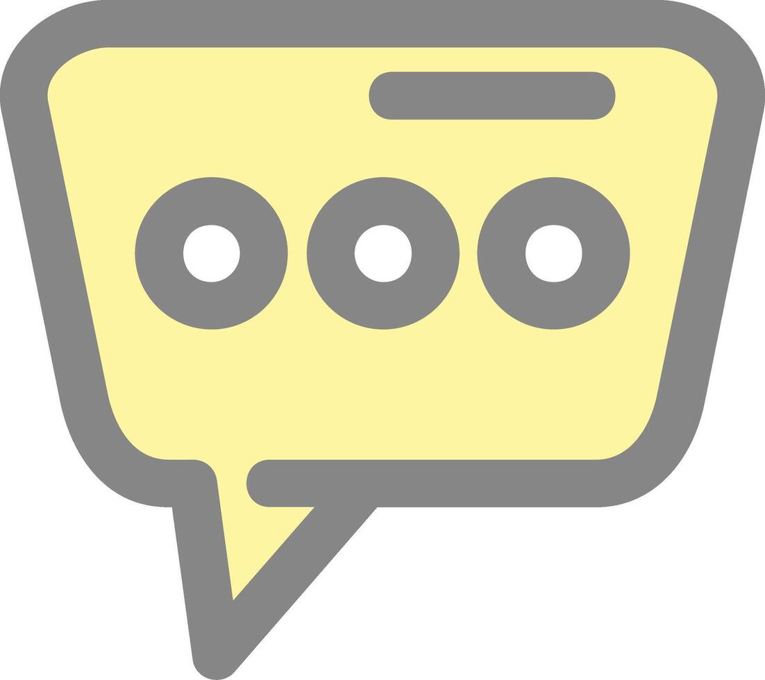 Message Line Filled Light Icon vector
