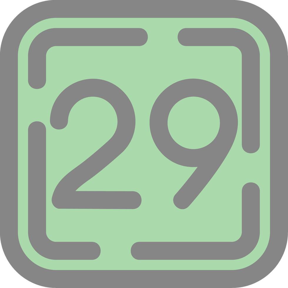 Twenty Nine Line Filled Light Icon vector