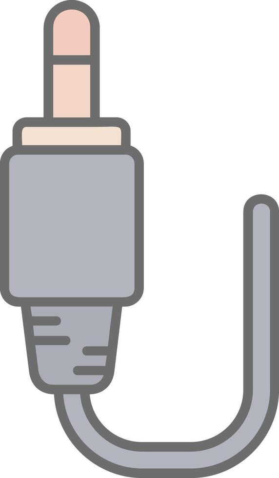 Audio cable Line Filled Light Icon vector