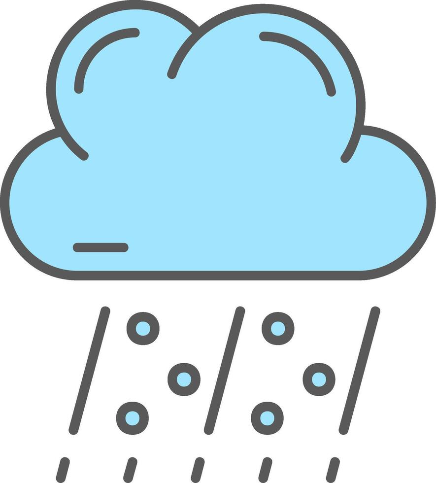 Hail Line Filled Light Icon vector