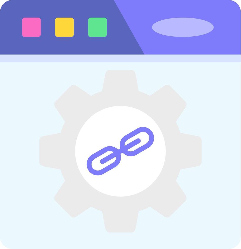 Backlink Flat Light Icon vector