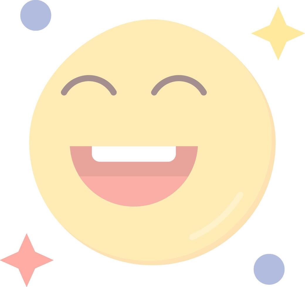 sonrisa plano ligero icono vector